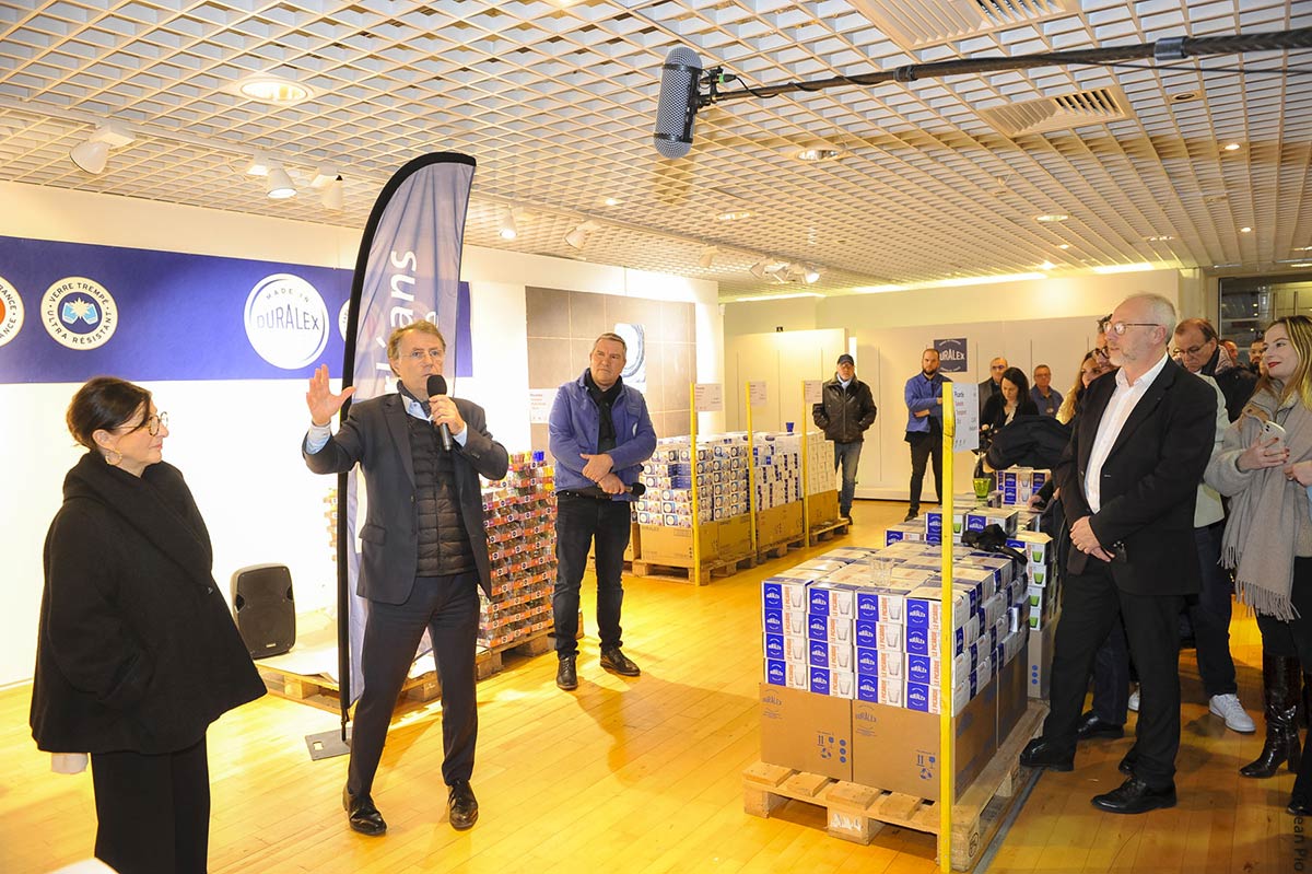 L’inauguration de la boutique Duralex le 13 décembre dans les halles Châtelet d'Orléans